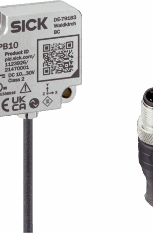 Sensor Multi Physics Box de SICK para supervisión de temperatura, vibraciones y golpes con IO-Link.