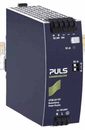 Módulo redundante PULS CP20.241-R1 de 24 V y 20 A para aplicaciones industriales.
