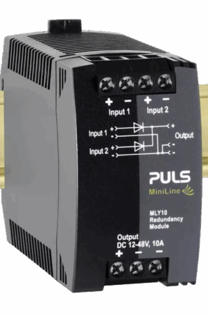 Módulo redundante PULS MLY10.241 de 24 V y 10 A para aplicaciones industriales.