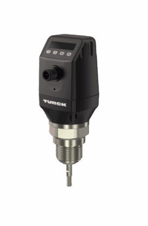 Sensor de nivel de microondas guiadas TURCK LS-5 con IO-Link y detección continua de líquidos.