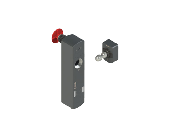 Interruptor de bloqueo de seguridad PIZZATO NS D4CE1SMK-F41 con actuador de alto nivel de codificación VN NS-F41 y carcasa de tecnopolímero resistente.