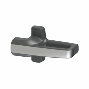 Mango de seguridad PIZZATO AN S9A000A con agarre cromado satinado, diseñado para uso con interruptores de la serie NS en sistemas de protección industrial.