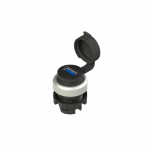 Toma USB 3.0 PIZZATO E2 1USB9AAK, serie EROUND, conector tipo A hembra en ambas caras