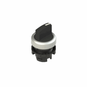 Selector de mango corto, 3 posiciones negro con marcado PIZZATO – E2 1SE13ACE19AB
