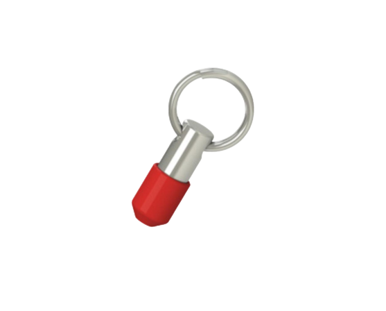 Abrazadera final PIZZATO VF AF-MR5 para sistemas de seguridad por cuerda en entornos industriales.