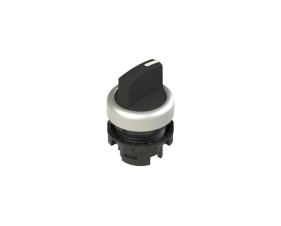 Selector de mango corto PIZZATO E2 1SE13FCE19AB, 3 posiciones, negro con marcado