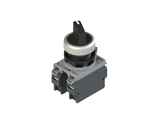 Unidad completa PIZZATO E2 AC-DXBC2203 con selector de 4 posiciones, adaptador de fijación y bloques de contacto 1NO+1NC