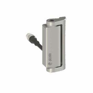 Interruptor de bisagra de seguridad PIZZATO HP AA052F-0.2PM con carcasa metálica y cable de PVC de 0,2 m.