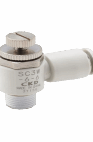 Regulador de caudal CKD SC3W-6-6 para tubo de 6 mm y rosca 1/8