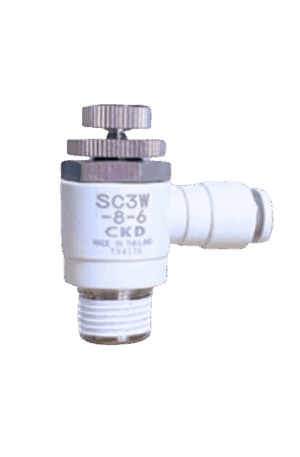 Regulador de caudal CKD SC3W-8-6 para tubo de 6 mm y rosca Rc 1/4