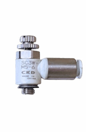 Regulador de caudal CKD SC3W-M5-6 para tubo de 6 mm y rosca M5