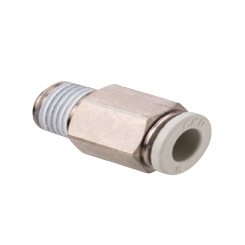 Conexión rápida CKD GWS10-10 para tubo de 10 mm y rosca 3/8″ BSPT