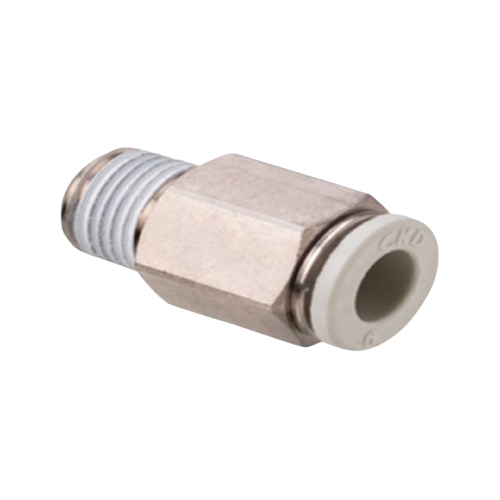 Conexión rápida CKD GWS4-8 para tubo Ø 4 mm y rosca Rc 1/4