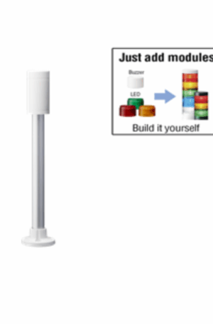 PATLITE – Base de torre LR4-02PJNW (40 mm, 24 V DC, montaje en poste)